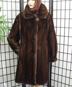 BRAND NEW TOP QUALITY BROWN MINK FUR COAT WOMEN WOMAN SIZE ALL