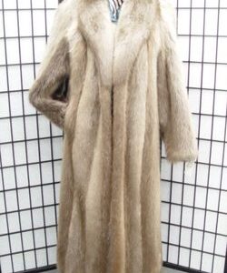 BRAND NEW BROWN BEAVER FUR FULL LENGTH COAT WOMEN WOMAN SIZE ALL