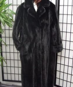 REFURBISHED NEW BLACK MINK FUR COAT WOMEN WOMAN SIZE ALL