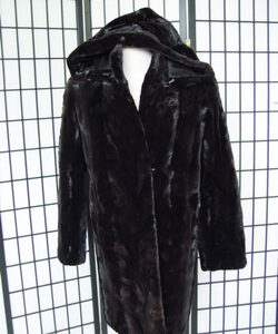 BRAND NEW CANADIAN DARK BROWN MINK FUR COAT JACKET WITH HOOD WOMEN WOMAN SIZE ALL