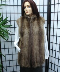 REFURBISHED NEW CANADIAN BEAVER FUR VEST JACKET COAT WOMEN WOMAN SIZE ALL
