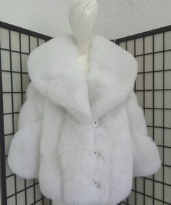 BRAND NEW WHITE FOX FUR JACKET COAT WOMEN WOMAN SIZE ALL