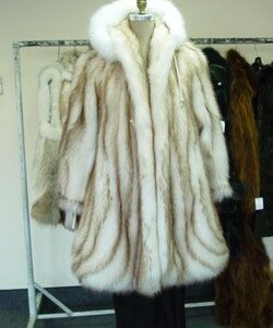 BRAND NEW POLAR RACCOON & FOX FUR JACKET COAT WITH HOOD WOMEN WOMAN SIZE ALL