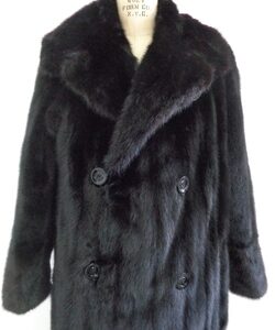 REFURBISHED NEW BLACK MINK FUR COAT JACKET MEN MAN SIZE ALL