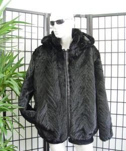 BRAND NEW BLACK MINK TAIL FUR BOMBER JACKET COAT WITH HOOD MAN MEN SIZE ALL