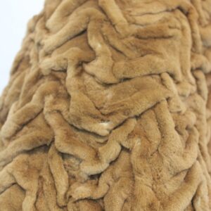 SCRAP ITEM: BROWN WOOL & SHEARED MINK FUR COAT JACKET SIZE N/A