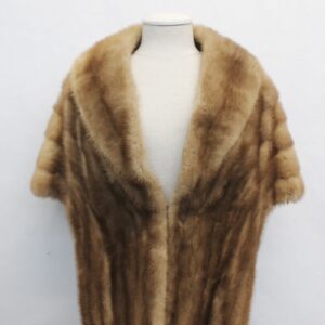 MINT PASTEL MINK FUR STOLE WRAP SHAWL WOMEN WOMAN SIZE 16"X60" NEW LINING!
