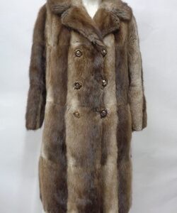 SCRAP ITEM: NATURAL BROWN MUSKRAT FUR COAT JACKET ARTS & CRAFTS