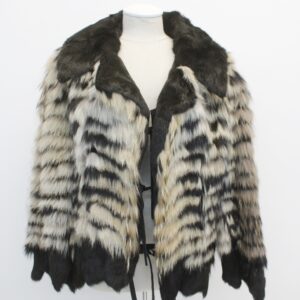 SHOWROOM NEW COYOTE FOX RABBIT FUR JACKET COAT WOMEN WOMAN SIZE 6-8 SMALL
