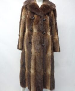 SCRAP ITEM: BROWN MUSKRAT FUR COAT JACKET ARTS & CRAFTS
