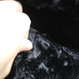 SCRAP ITEM: BLACK SHEARED RABBIT & MINK FUR COAT JACKET DAMAGED ARTS & CRAFTS