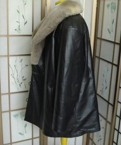 BRAND NEW REVERSIBLE LEATHER SHEARED COYOTE FUR COAT MEN MAN SIZE ALL
