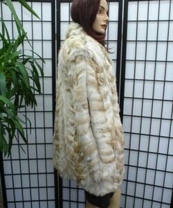 MINT FOX FUR COAT JACKET WOMEN SIZE 10-12 MEDIUM