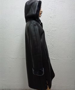BRAND NEW BLACK SHEEPSKIN SHEARLING LAMB FUR COAT JACKET WOMEN WOMAN SIZE 8 MEDIUM