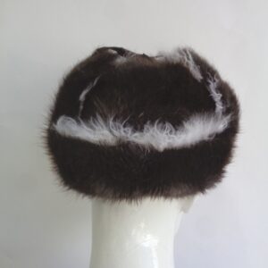 BRAND NEW BROWN BEAVER & CURLY LAMB FUR RUSSIAN HAT MEN MAN SIZE ALL