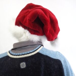 BRAND NEW RED SHEARED BEAVER & WHITE FOX FUR SANTA HAT MEN MAN WOMEN WOMAN SIZE ALL