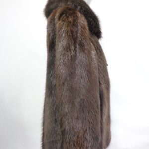 BRAND NEW BROWN LONG HAIRED BEAVER FUR JACKET COAT WOMEN WOMAN SIZE ALL