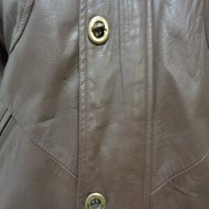 BRAND NEW BROWN LEATHER W/ SH/ RABBIT & OPOSSUM FUR JACKET COAT MEN MAN SZ 36