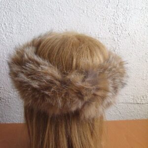SHOWROOM NEW LYNX FUR HEADBAND HEAD WRAP WOMEN WOMAN SIZE 21.5" X 1.75"
