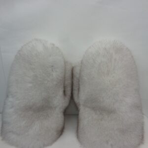 BRAND NEW NORWEGIAN BLUE FOX FUR MITTENS MITTS MEN MAN WOMAN WOMEN