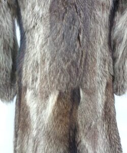 MINT NATURAL RACCOON RACOON FUR COAT JACKET WOMEN WOMAN SIZE 2 PETITE