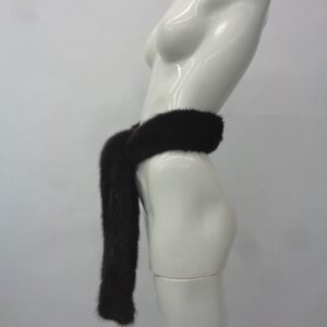 REFURBISHED NEW CANADIAN DARK RANCH MINK FUR BELT WOMEN WOMEN SZ 3" X 60"