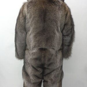 BRAND NEW RACCOON FUR SNOWSUIT JUMPSUIT COAT W/HOOD MEN MAN SZ ALL
