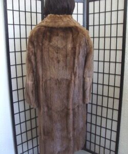 MINT VINTAGE MUSKRAT FUR COAT WOMEN WOMAN SIZE 8 MEDIUM
