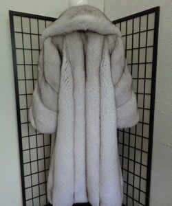 BRAND NEW NORWEGIAN (BLUE) FOX FUR COAT JACKET WOMEN WOMAN SIZE ALL