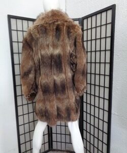 MINT NATURAL RACCOON FUR COAT JACKET WOMEN WOMAN SIZE 4-6 SMALL