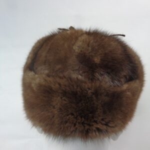 BRAND NEW BROWN MUSKRAT FUR RUSSIAN USHANKA STYLE HAT MEN MAN SIZE ALL