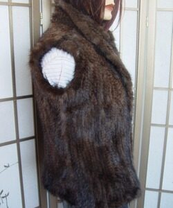 BRAND NEW KNITTED MAHOGANY MINK FUR VEST JACKET WOMEN WOMAN SIZE ALL