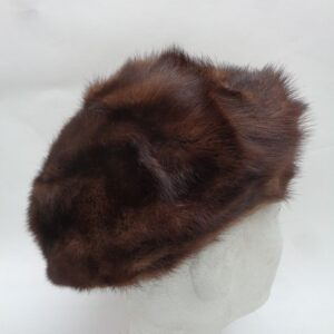 SCRAP ITEM: MAHOGANY MINK FUR HAT CAP