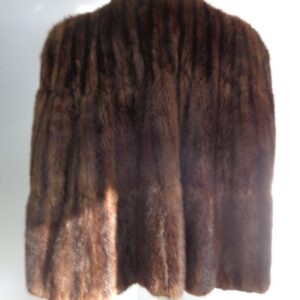 MINT BROWN MUSKRAT FUR CAPE SHAWL WRAP WOMEN WOMAN ONE SIZE FITS ALL