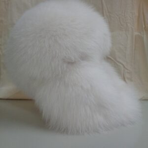 BRAND NEW PURE WHITE FOX FUR HAT CAP W/ EAR FLAPS WOMEN WOMAN SIZE ALL