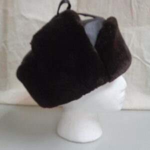 BRAND NEW CANADIAN SHEARED BEAVER FUR HAT CAP W/ LEATHER MEN MAN SIZE ALL
