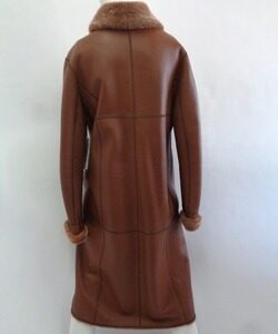 BRAND NEW BROWN SHEARLING LAMB FUR REVERSIBLE COAT JACKET WOMEN WOMAN SZ 4