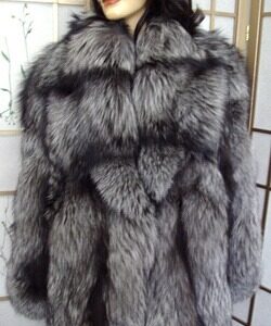 BRAND NEW SILVER FOX FUR COAT WOMEN WOMAN SIZE ALL