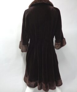 SHOWROOM NEW BROWN SHEARED MINK FUR COAT JACKET WOMEN WOMAN SZ 4 SMALL