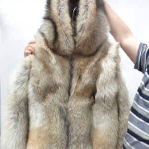 BRAND NEW DOUBLE SIDED TIMBER WOLF FUR SNOWSUIT JUMPSUIT COAT FUR MEN MAN SIZE ALL