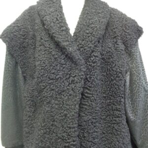 REFURBISHED NEW BLACK PERSIAN LAMB FUR JACKET COAT WOMEN WOMAN SIZE 10-12