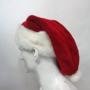 BRAND NEW RED SHEARED BEAVER & WHITE MINK FUR SANTA HAT MEN MAN WOMEN WOMAN SIZE ALL