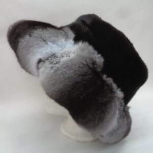 BRAND NEW BLACK MINK & CHINCHILLA FUR HAT CAP MEN MAN WOMAN WOMEN SIZE ALL