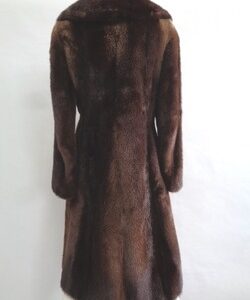 SHOWROOM NEW NATURAL BROWN CANADIAN OTTER FUR COAT JACKET WOMEN WOMAN SIZE 4 PETITE