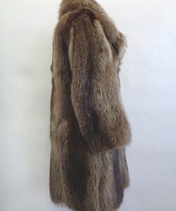 EXCELLENT NATURAL RACCOON RACOON FUR COAT JACKET MEN MAN SZ 40 SMALL