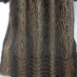 EXCELLENT NATURAL RACCOON RACOON FUR COAT JACKET WOMEN WOMAN SIZE 4-6 NEW LINING