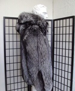 BRAND NEW SILVER FOX FUR BOMBER JACKET COAT HOOD MEN MAN SIZE ALL