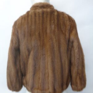 EXCELLENT WILD MINK FUR SUEDE REVERSIBLE JACKET COAT WOMEN WOMAN SIZE 0-2 PETITE