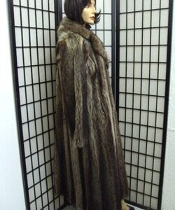 MINT NATURAL RACCOON RACOON FUR COAT JACKET WOMEN WOMAN SIZE 4 PETITE