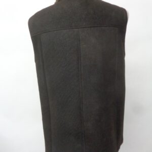 SHOWROOM NEW BROWN SHEEPSKIN LAMB FUR VEST MEN MAN SIZE 38-40